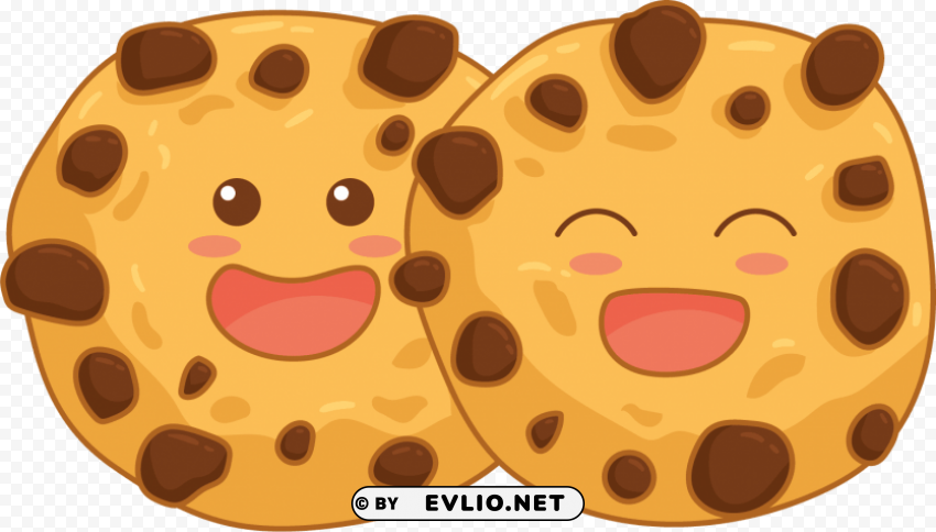 Smiling Chocolate Chip Cookie Isolated Subject With Clear Transparent PNG