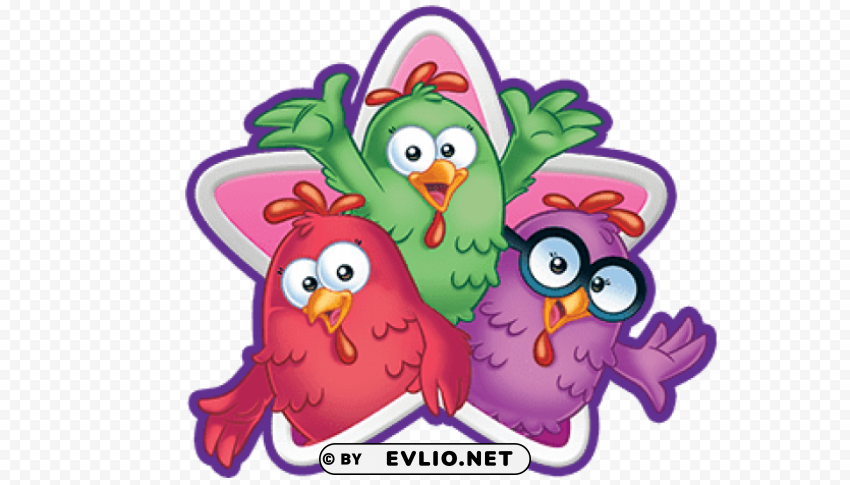 lottie dottie chicken characters emblem PNG without watermark free