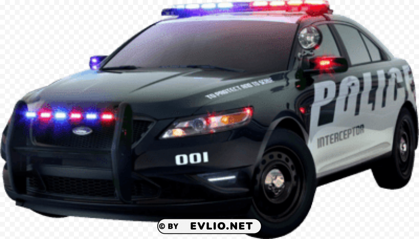 us police car sideview Clear background PNG elements