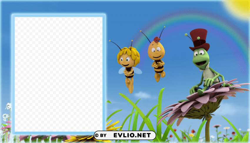 maya the bee transparent kids frame Free PNG images with alpha channel compilation