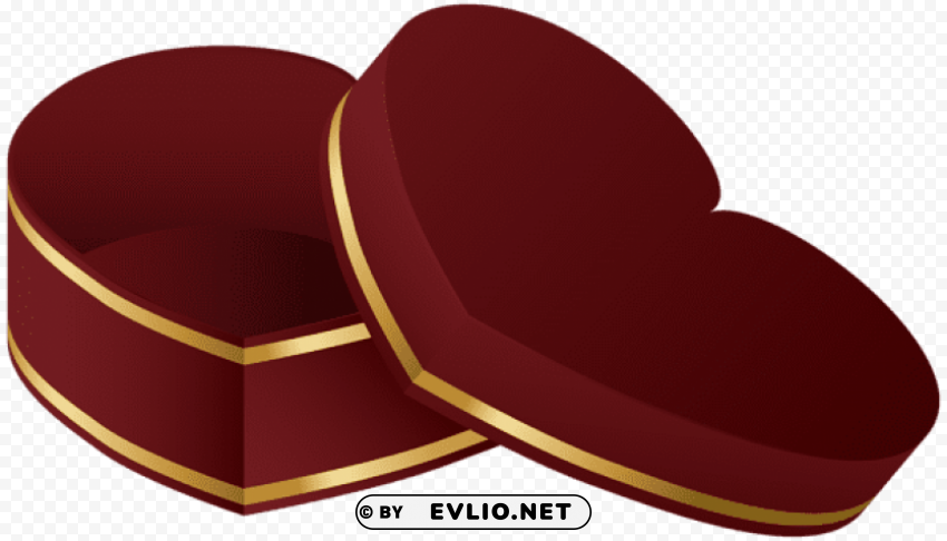 red and gold open heart gift Transparent PNG graphics archive