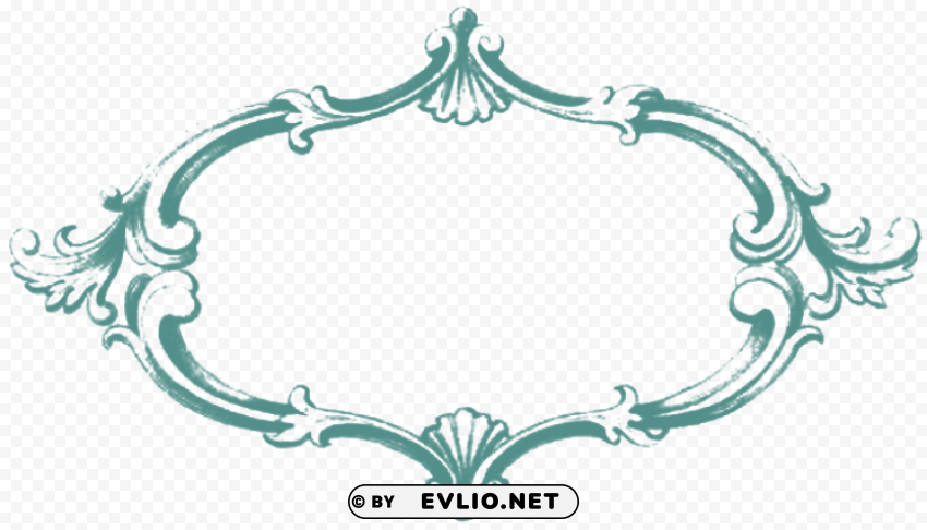 teal border frame Clear background PNG elements png - Free PNG Images ID 85766154