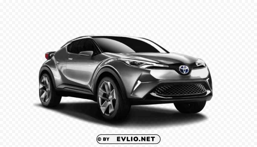 toyota c-hr front view Isolated Item on Clear Transparent PNG