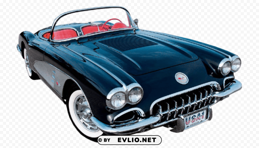 Transparent PNG image Of vintage corvette Clean Background Isolated PNG Illustration - Image ID 87a33a33