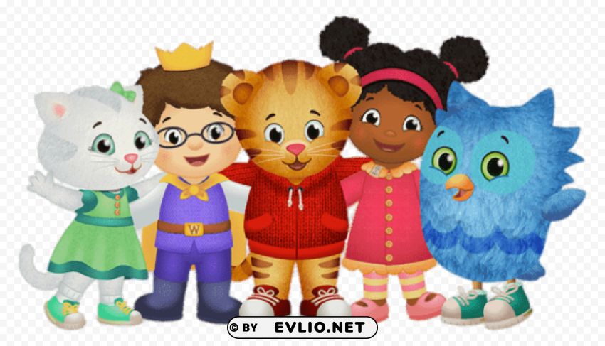 daniel tiger and his friends Isolated Object with Transparent Background PNG