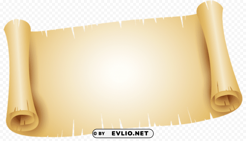 ancient scrolled paper Isolated Artwork in Transparent PNG
