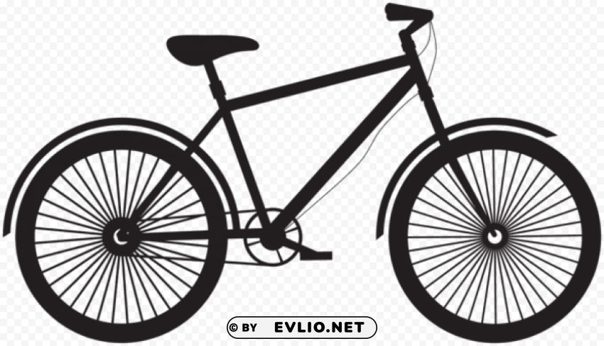 bicycle silhouette Clean Background PNG Isolated Art