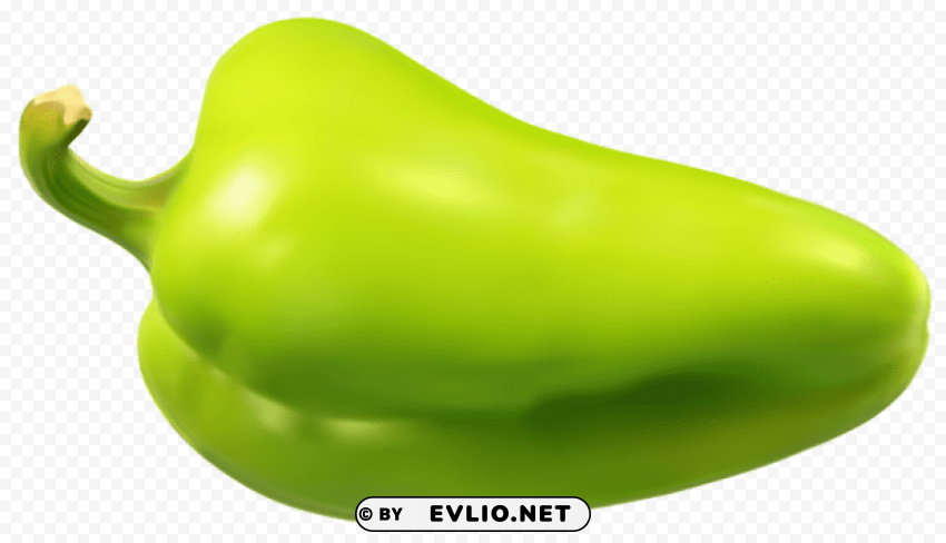 green pepper Transparent Background PNG Object Isolation