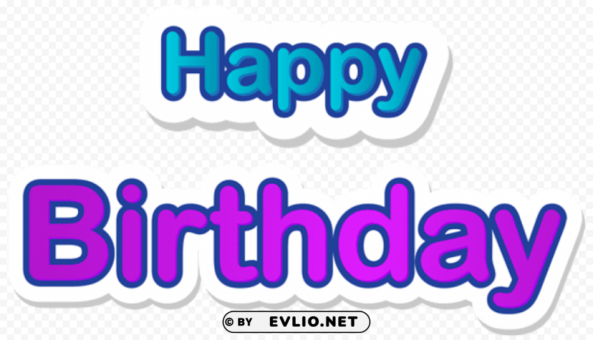 happy birthday text element PNG images with no royalties