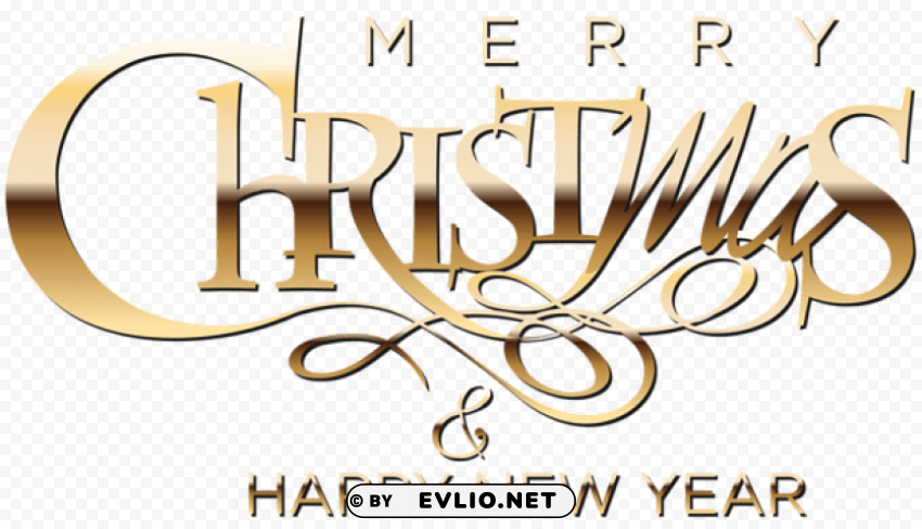 Merry Christmas And Happy New Year PNG Files With Clear Background