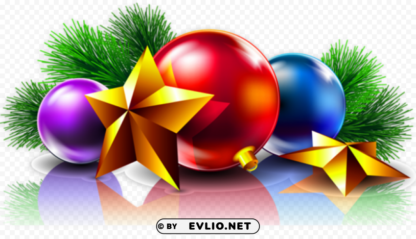  christmas balls and starspicture PNG transparent graphics bundle