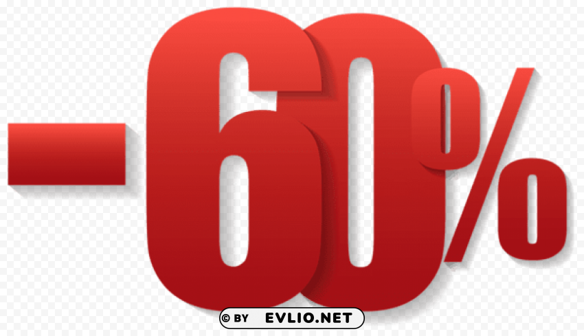 -60% off sale PNG graphics with transparent backdrop