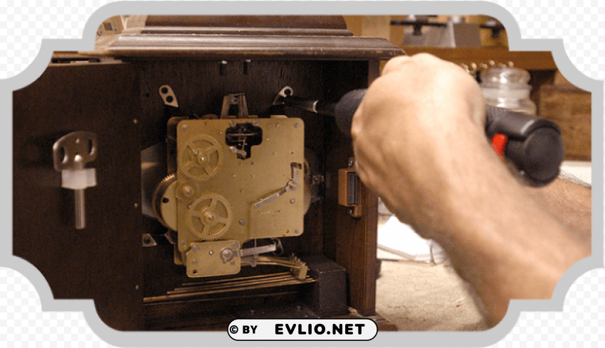 grandfather clock repair PNG pics with alpha channel