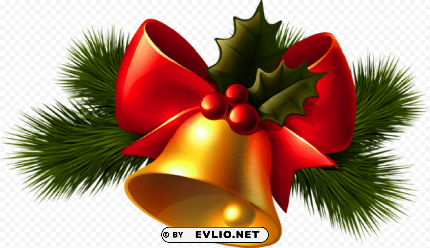 christmas golden bell HighResolution Transparent PNG Isolated Graphic
