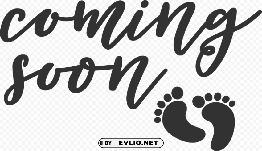 coming soon baby announcement PNG images with transparent elements pack