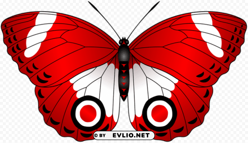 red butterfly transparent PNG images with no background needed
