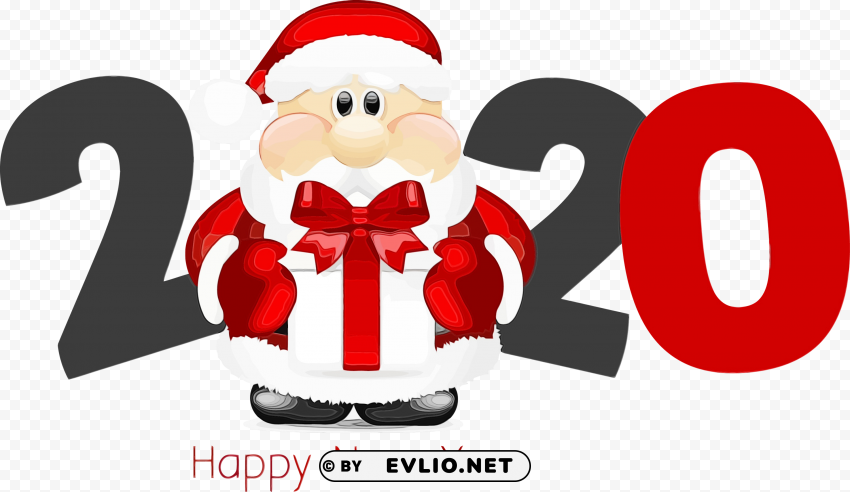 Happy New Year Santa 2020 PNG for social media PNG Images 16d72368