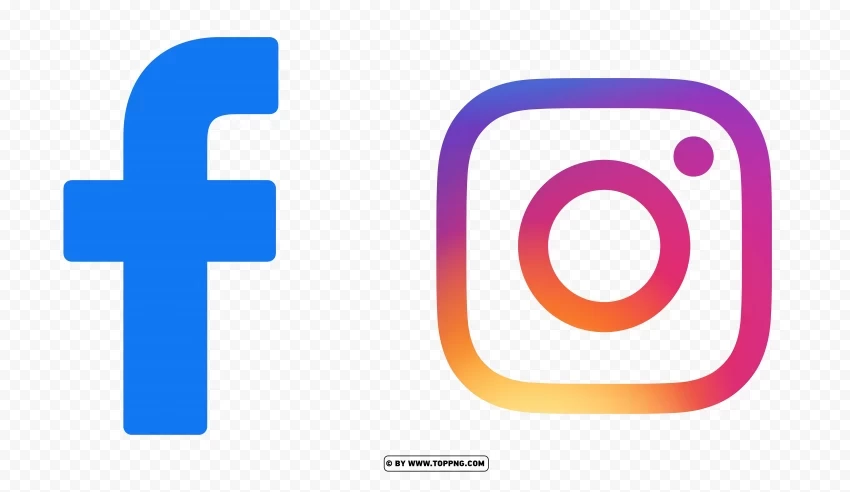 hd facebook blue instagram logos symbol icons Isolated Artwork on HighQuality Transparent PNG