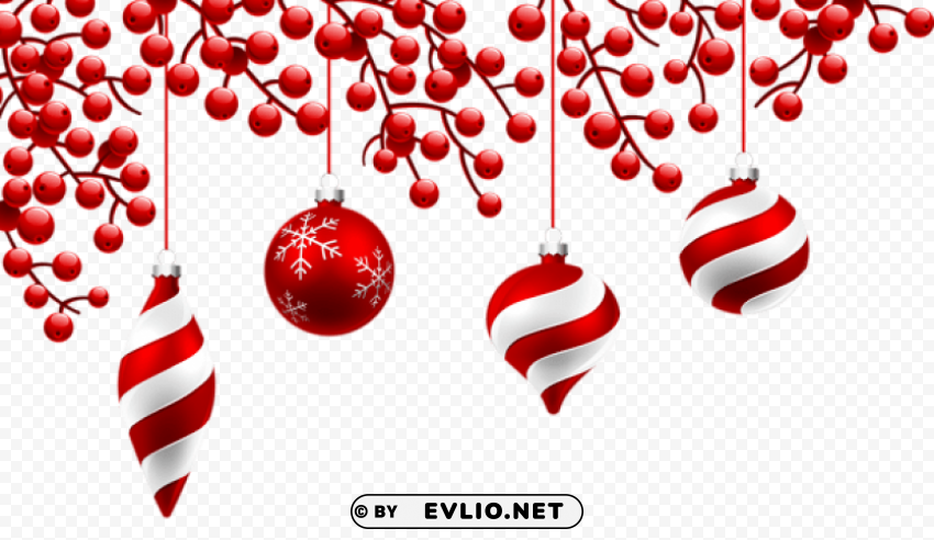 red christmas decoration Transparent PNG Isolated Graphic Design