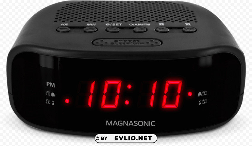 electrohome digital amfm clock radio with battery HighResolution PNG Isolated on Transparent Background