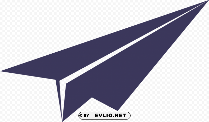 blue paper plane PNG Image with Transparent Isolation