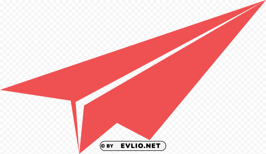 red paper plane PNG images for graphic design