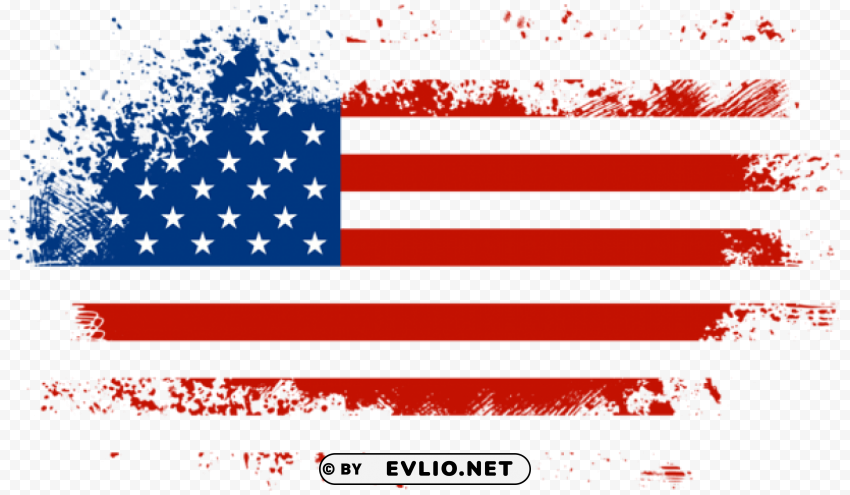 America Flag Isolated Design Element In PNG Format