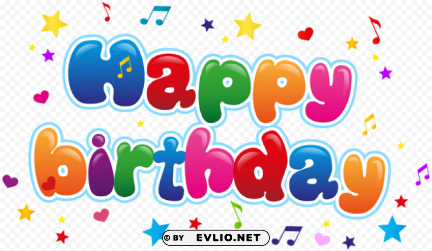 Cute Happy Birthday Isolated Character In Transparent PNG