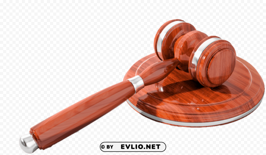 gavel Isolated Artwork on Clear Background PNG