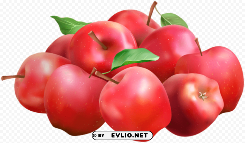 red apples Isolated Element in Clear Transparent PNG