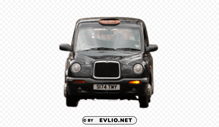 uk black cab front view Transparent Background PNG Isolated Icon
