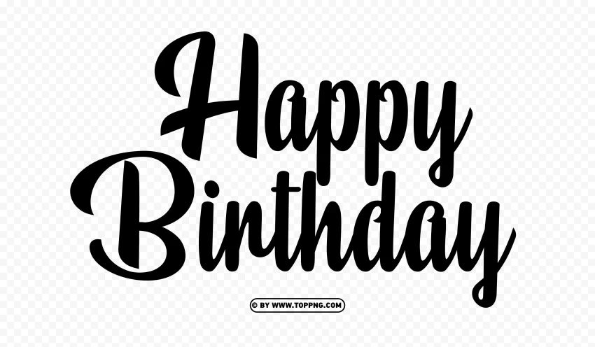 Creative Happy Birthday Text Designs High-quality transparent PNG images comprehensive set