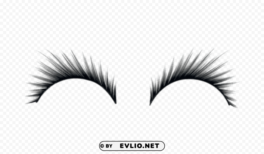 eyelashes Transparent PNG Graphic with Isolated Object
