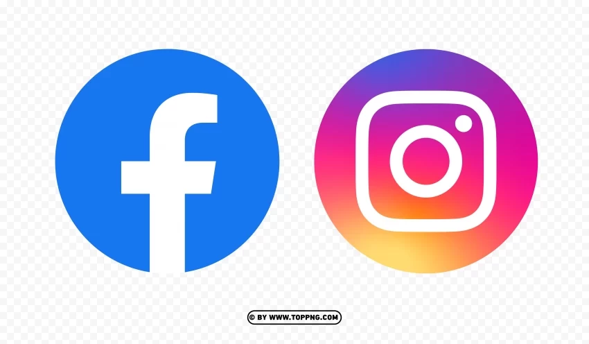facebook and instagram logo background HighQuality Transparent PNG Isolation - Image ID 98b89017
