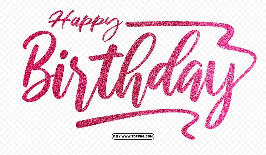 HD Happy Birthday Text Words Red Glitter High-definition transparent PNG - Image ID 29b28d98
