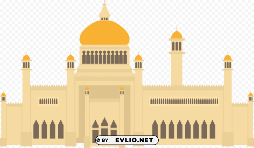 Mosque vector PNG Isolated Subject on Transparent Background