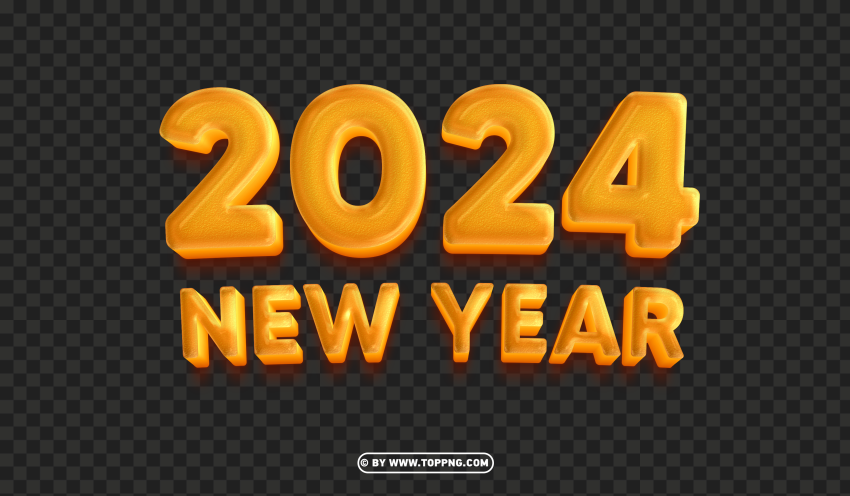 New Year 2024 cutout & clipart images Isolated Graphic with Clear Background PNG