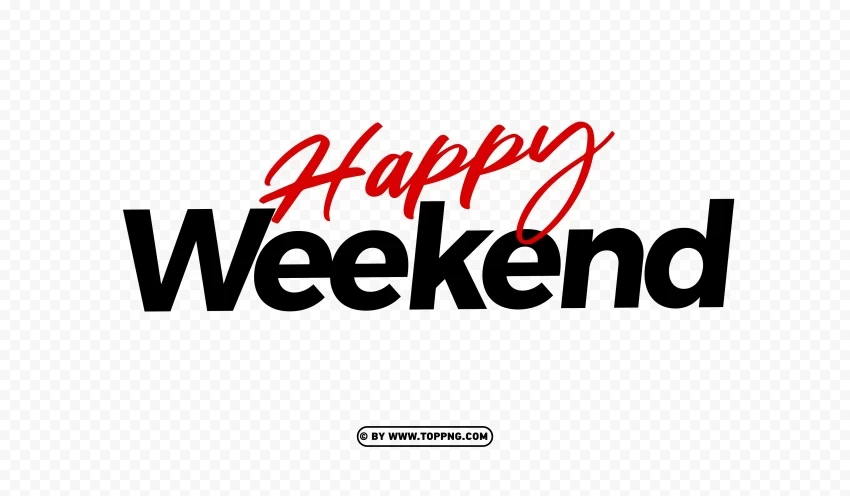 Weekend Greetings Text in Clean Background Isolated PNG Object