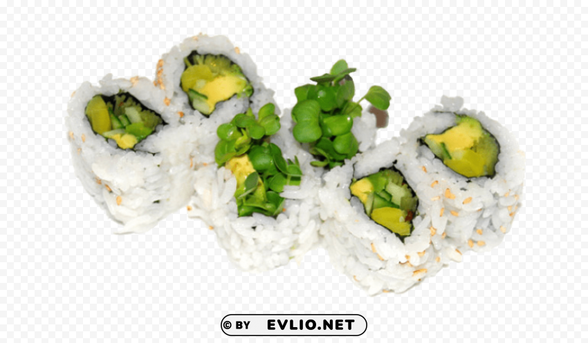 avocado roll file Isolated PNG Element with Clear Transparency