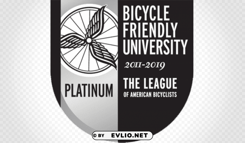 bike friendly university bronze PNG with no background required