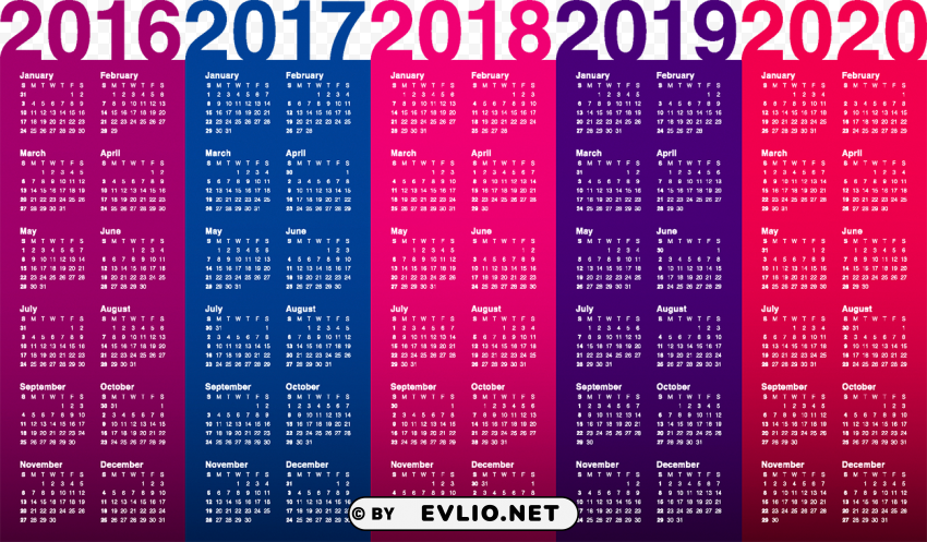 New Year 2020 Isolated Element with Transparent PNG Background