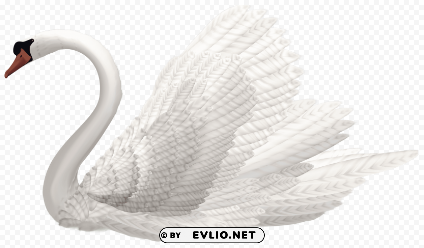 white swan image Isolated Icon on Transparent PNG
