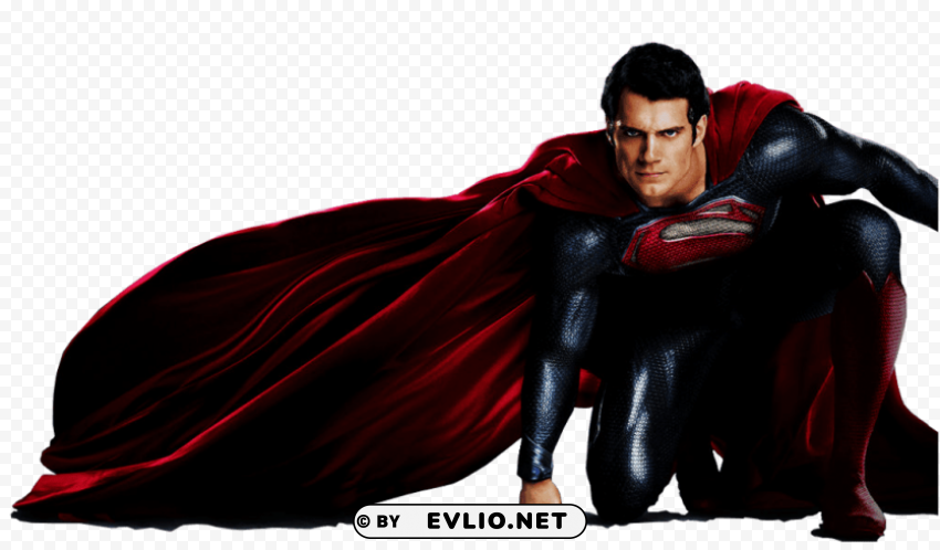 Superman On Ground PNG Transparent Graphics For Projects