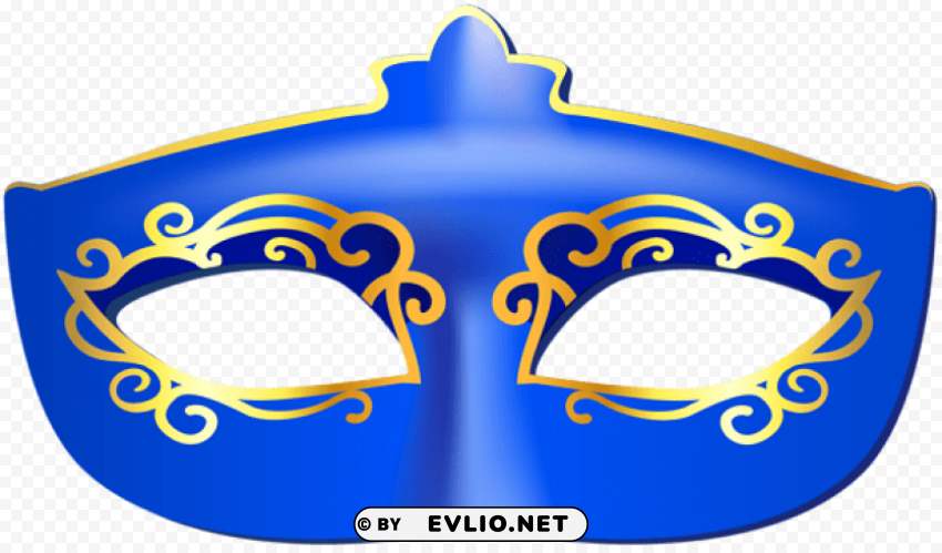blue carnival mask Isolated Icon in HighQuality Transparent PNG