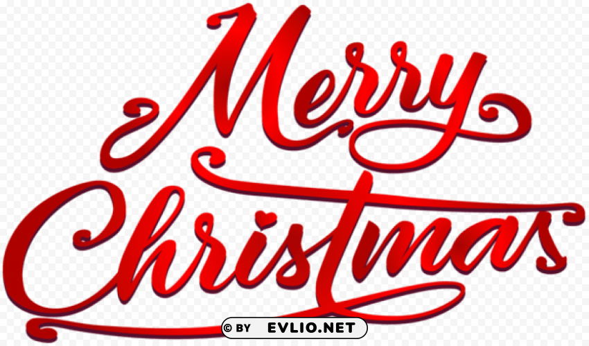 merry christmas text PNG Graphic with Clear Isolation