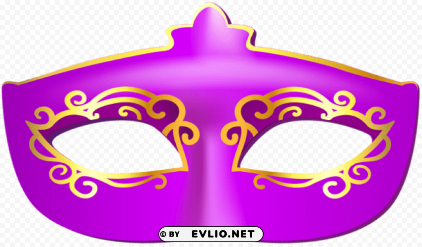 Purple Carnival Mask Isolated Item In HighQuality Transparent PNG