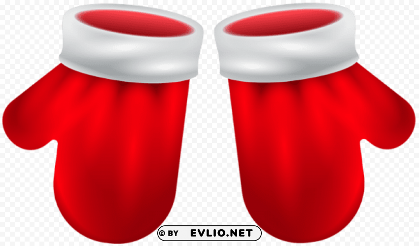 santa claus gloves PNG with Isolated Object