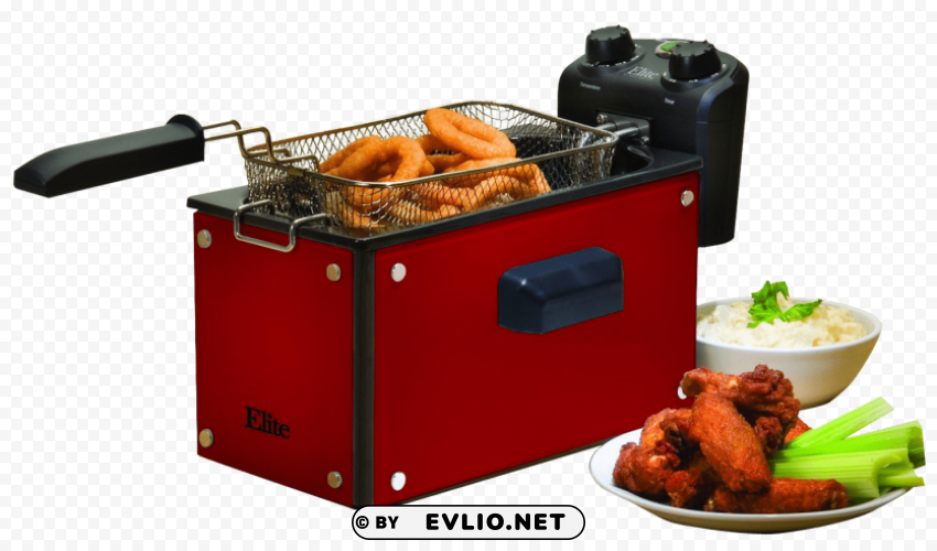 Electric Deep Fryer Transparent PNG Isolated Artwork