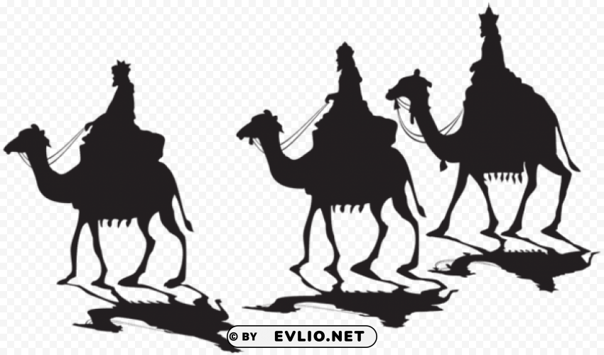 three kings silhouette Free PNG images with alpha transparency comprehensive compilation