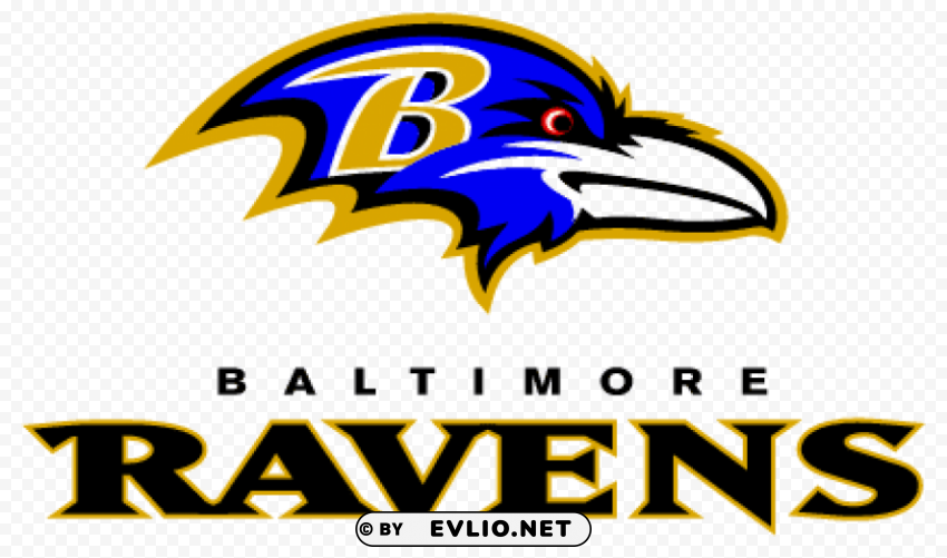 baltimore ravens logo sideview Isolated Object on HighQuality Transparent PNG